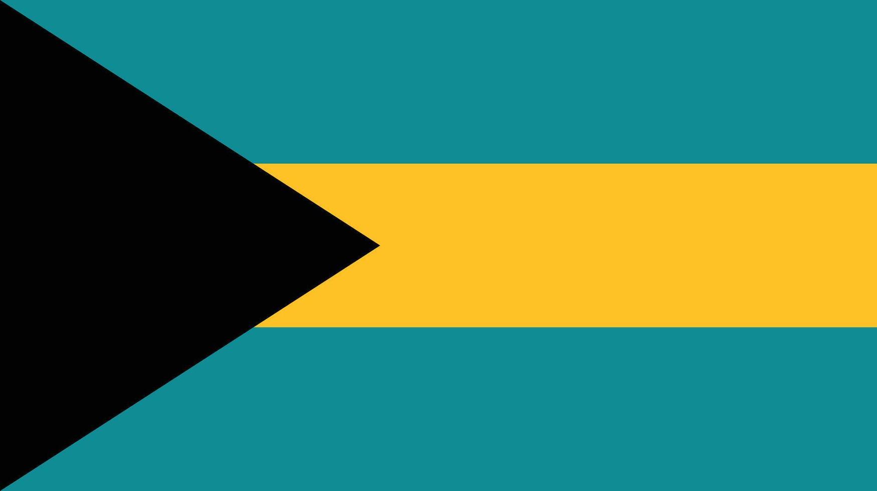 nationale drapeau de bahamas. Bahamas drapeau. vecteur