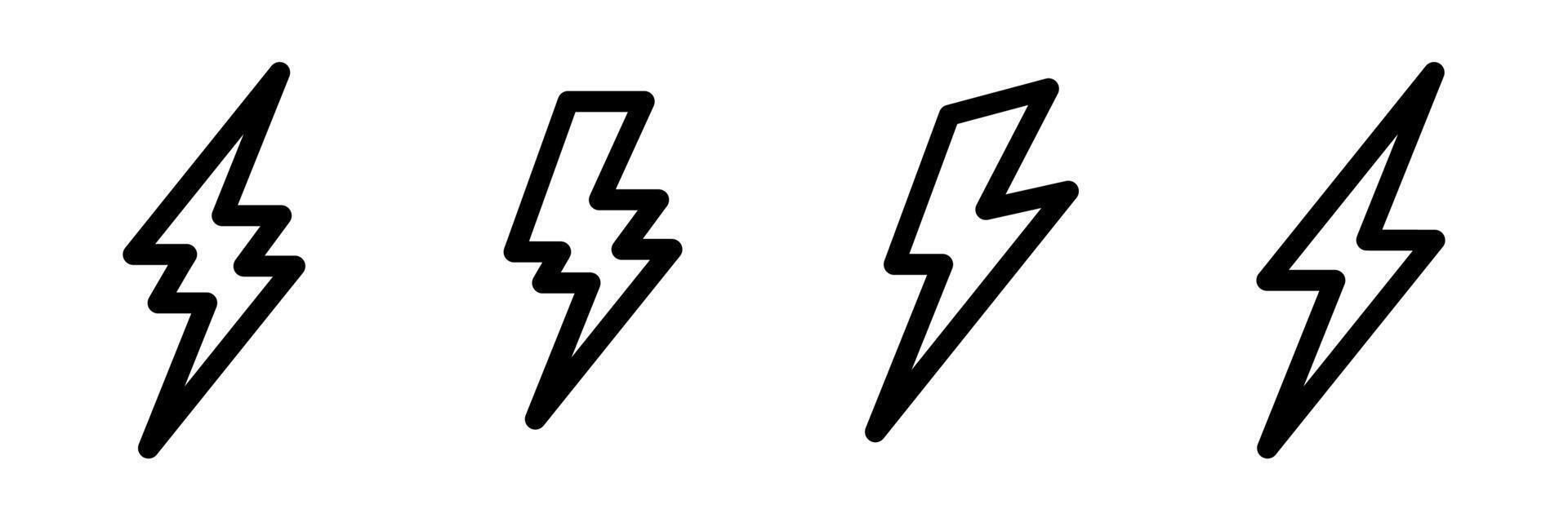 énergique coup de tonnerre éclat icône logo conception vecteur