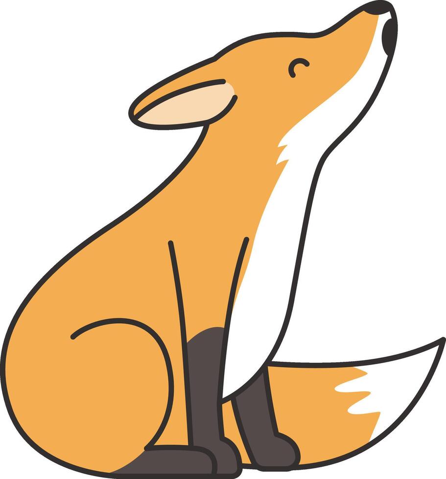 mignonne dessin animé Renard illustration vecteur