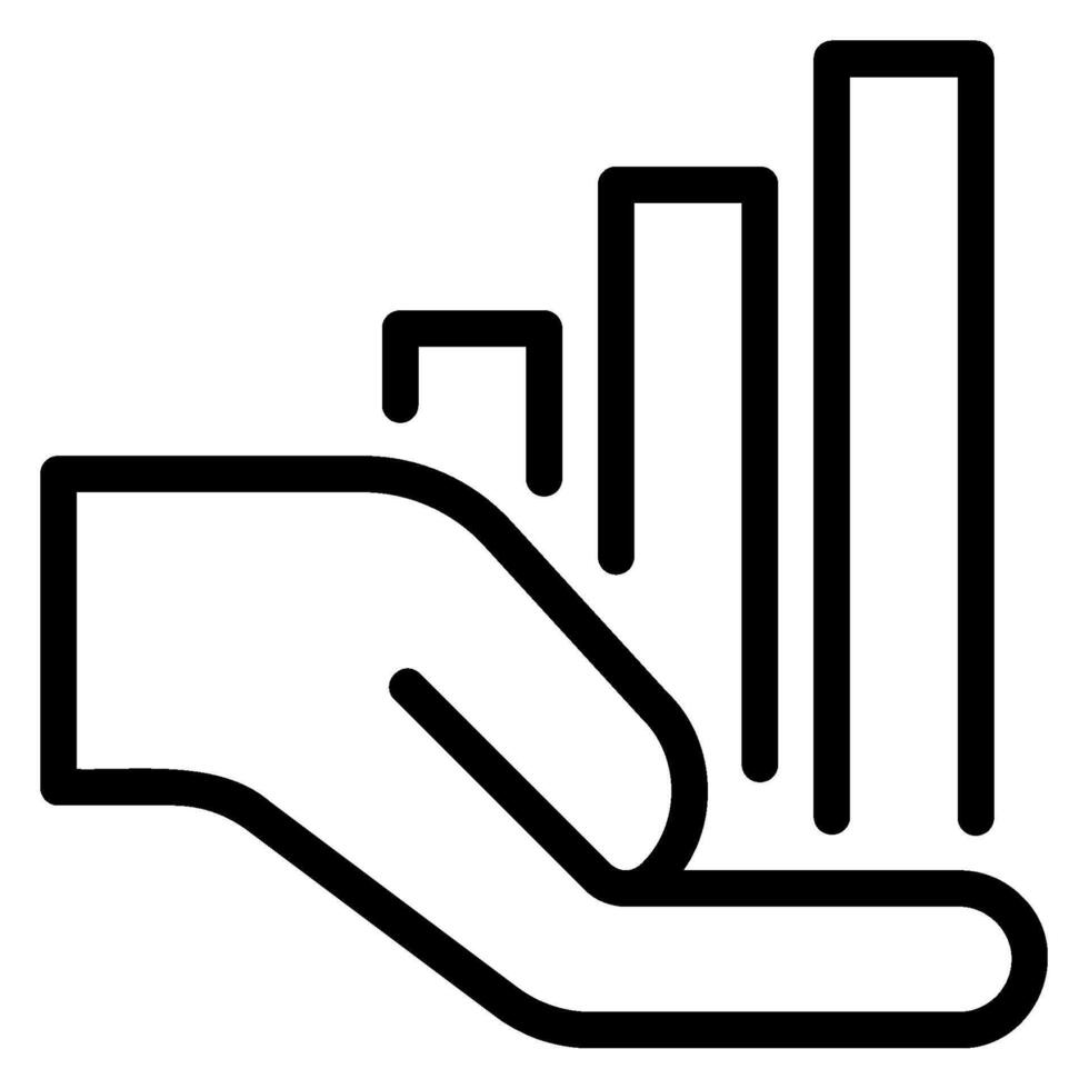 icône de la ligne de la main vecteur