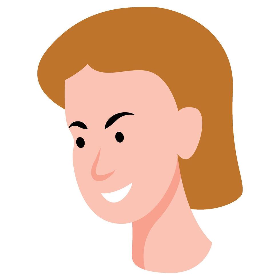 avatar visage pour femelle expression vecteur