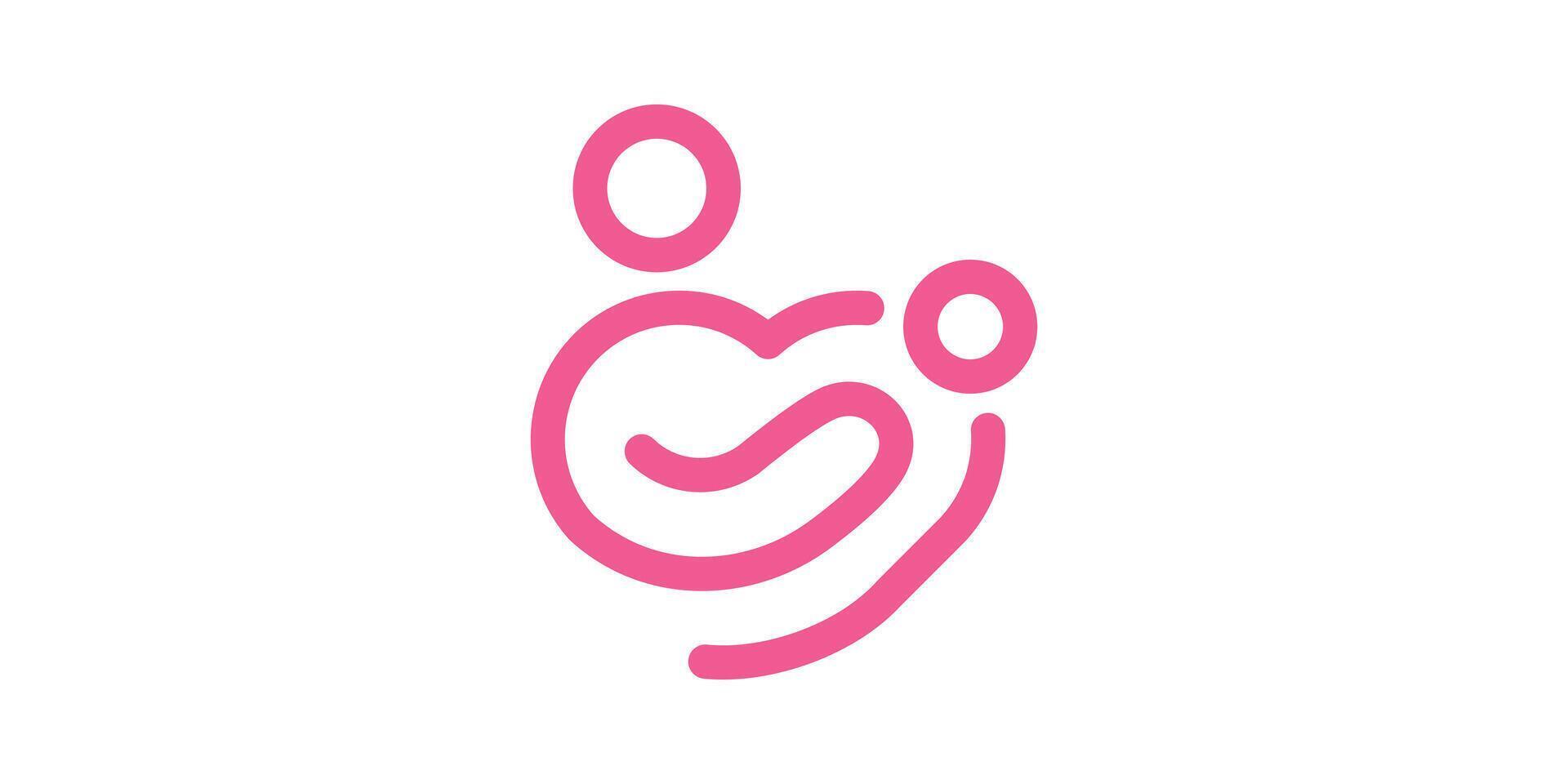 Créatif logo conception l'amour personnes, santé, partenaire, travail en équipe, mère, enfant, logo conception modèle icône, , Créatif idée. vecteur