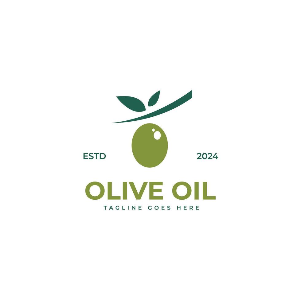 olive pétrole logo conception illustration idée vecteur