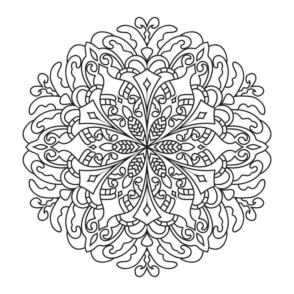 mandala pour adulte coloration page vecteur