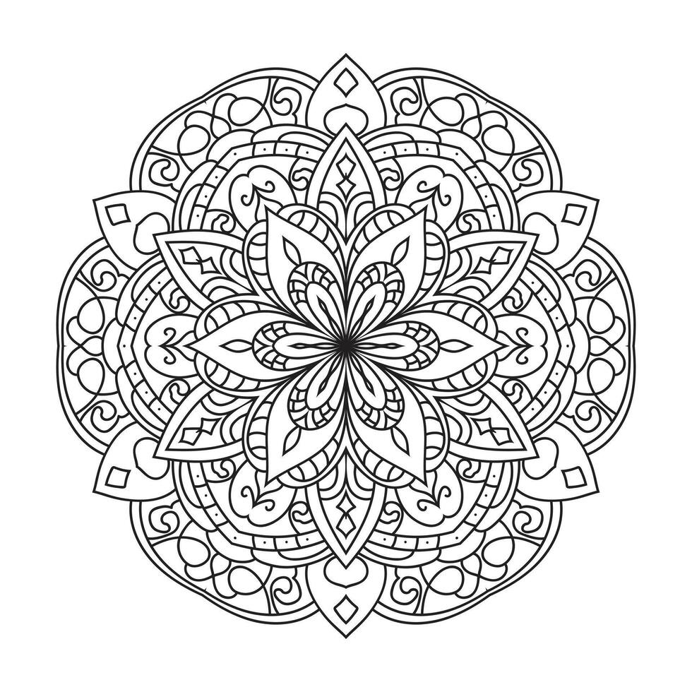 mandala pour adulte coloration page vecteur