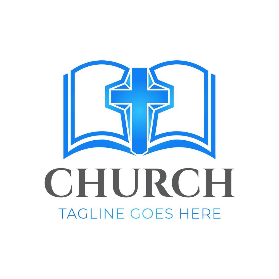 Christian église logo conception vecteur