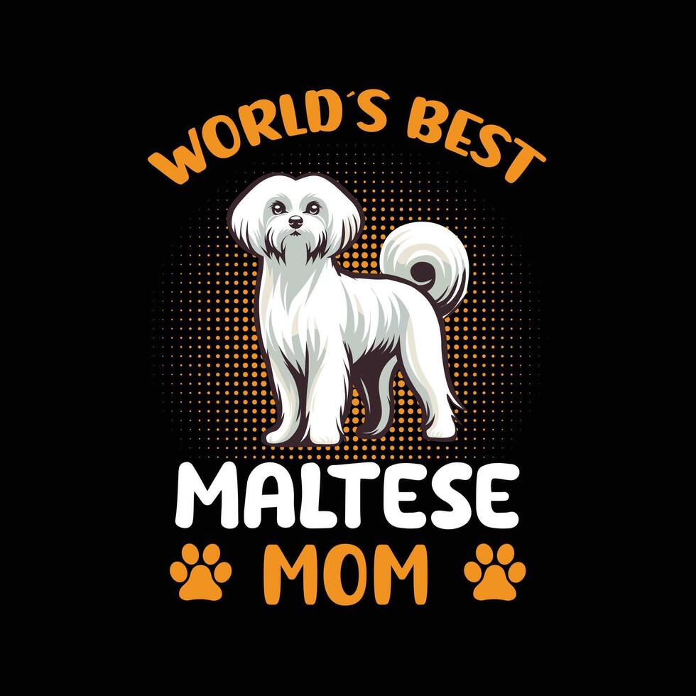 du monde meilleur maltais maman T-shirt conception vecteur