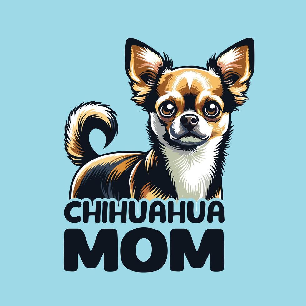 chihuahua maman T-shirt conception vecteur