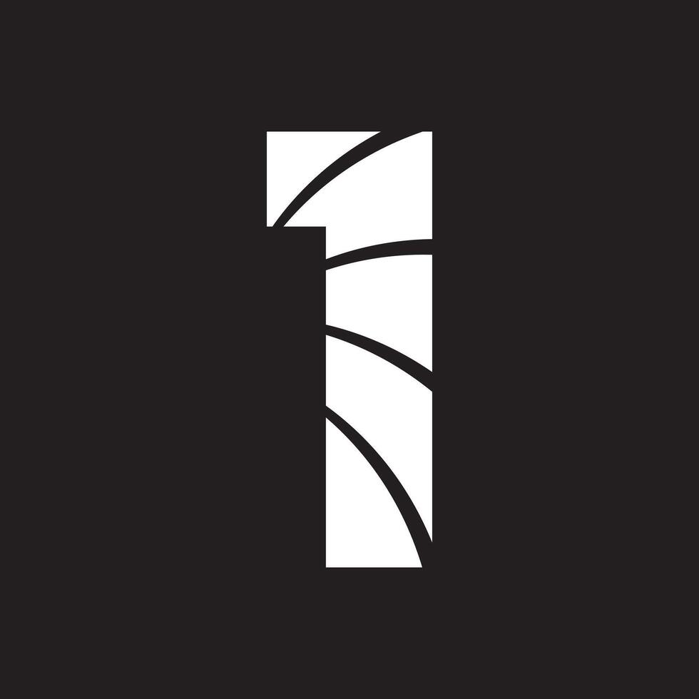nombre 1 icône symbole logo conception vecteur