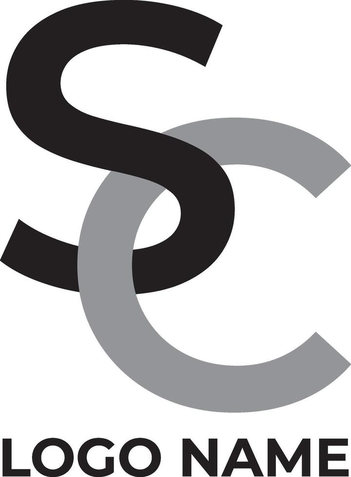 sc initiale lettre logo conception vecteur