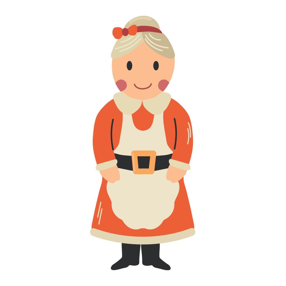 Madame. claus icône clipart avatar logotype isolé illustration vecteur