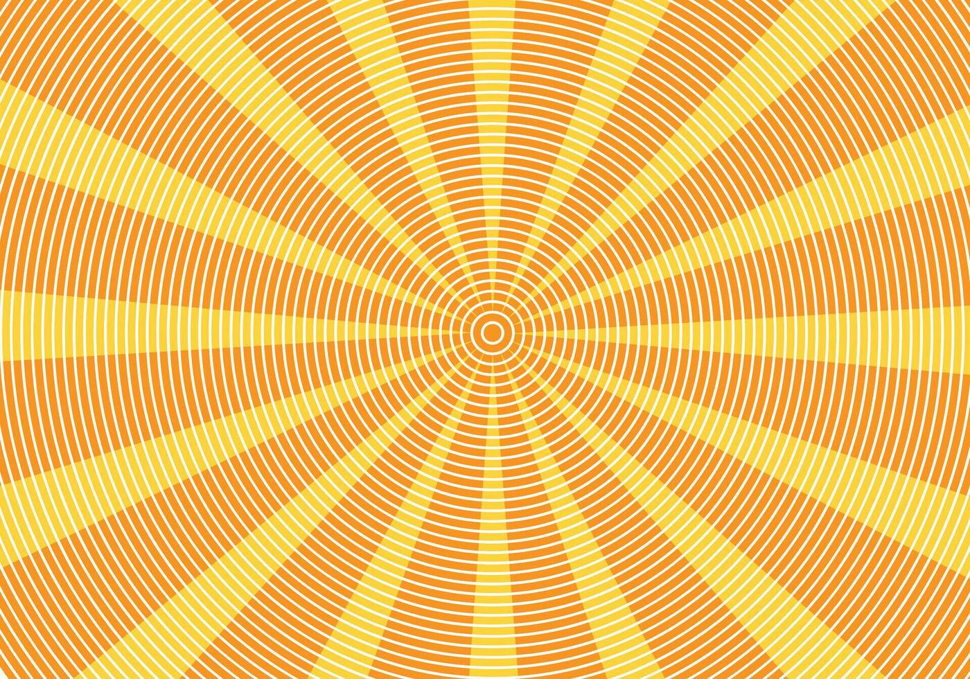 sunburst Soleil rayon dans Jaune Couleur rayures lignes circulaire composition. vecteur