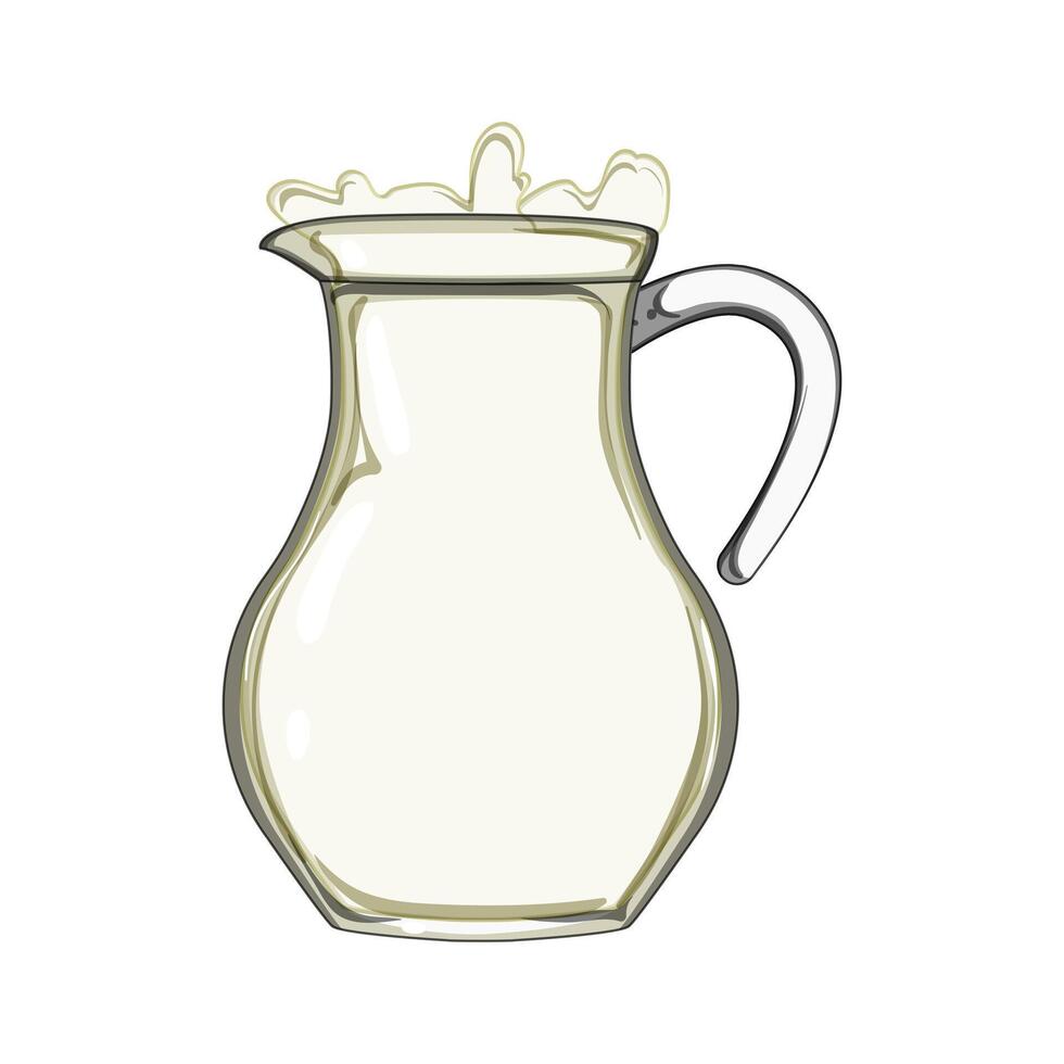 verre Lait cruche dessin animé illustration vecteur