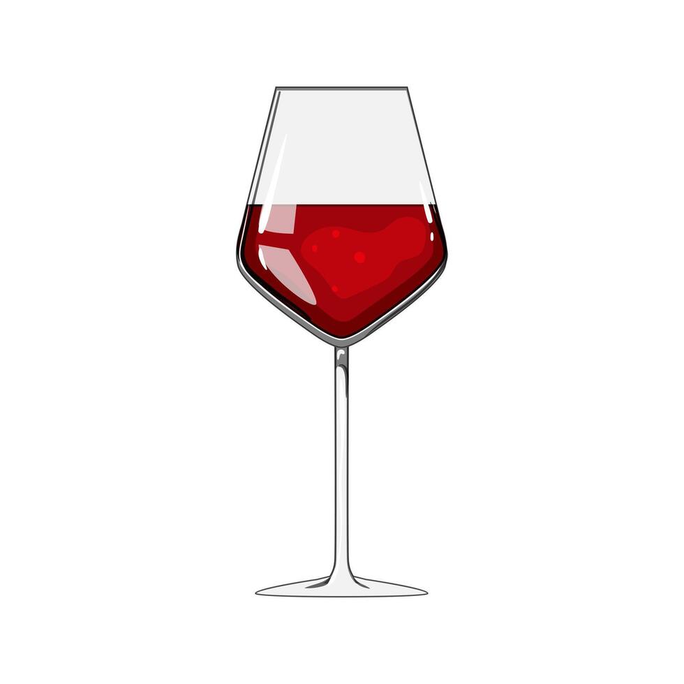 verre du vin verre dessin animé illustration vecteur