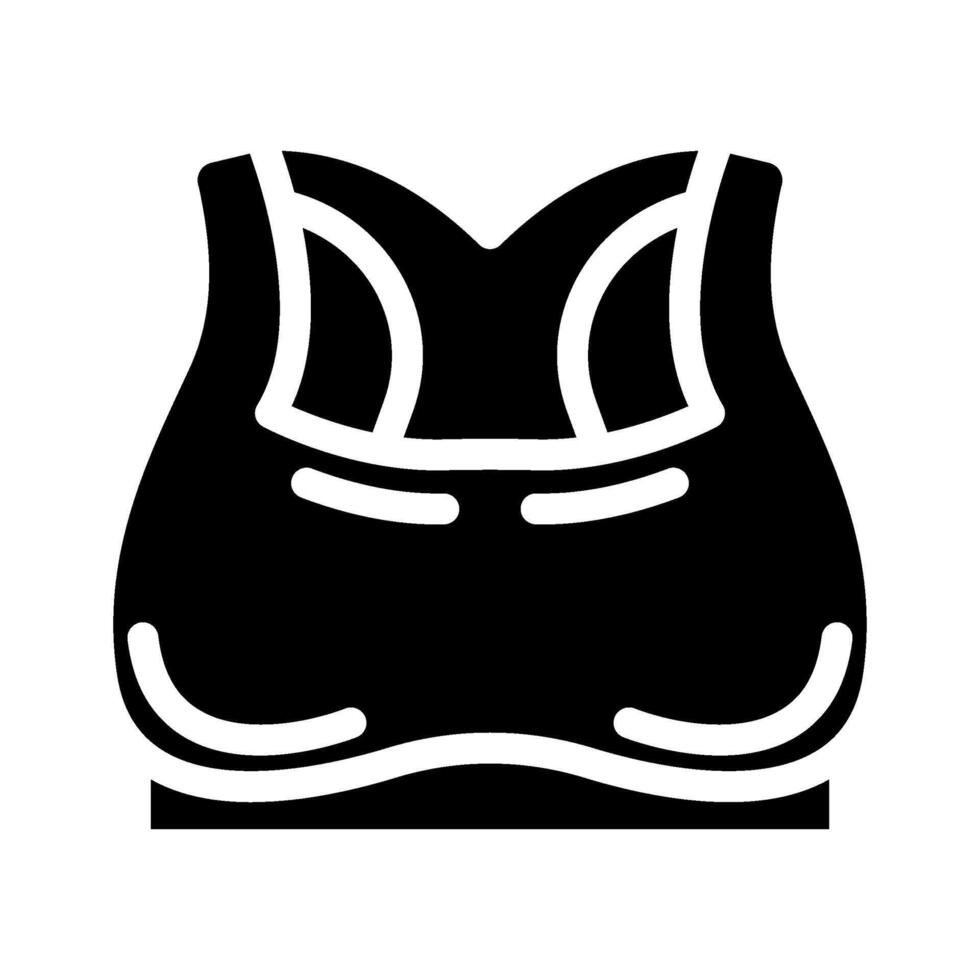 des sports soutien-gorge Vêtements glyphe icône illustration vecteur