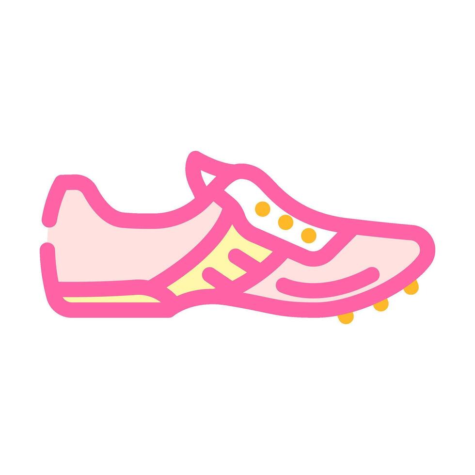 athlétique des chaussures Vêtements Couleur icône illustration vecteur