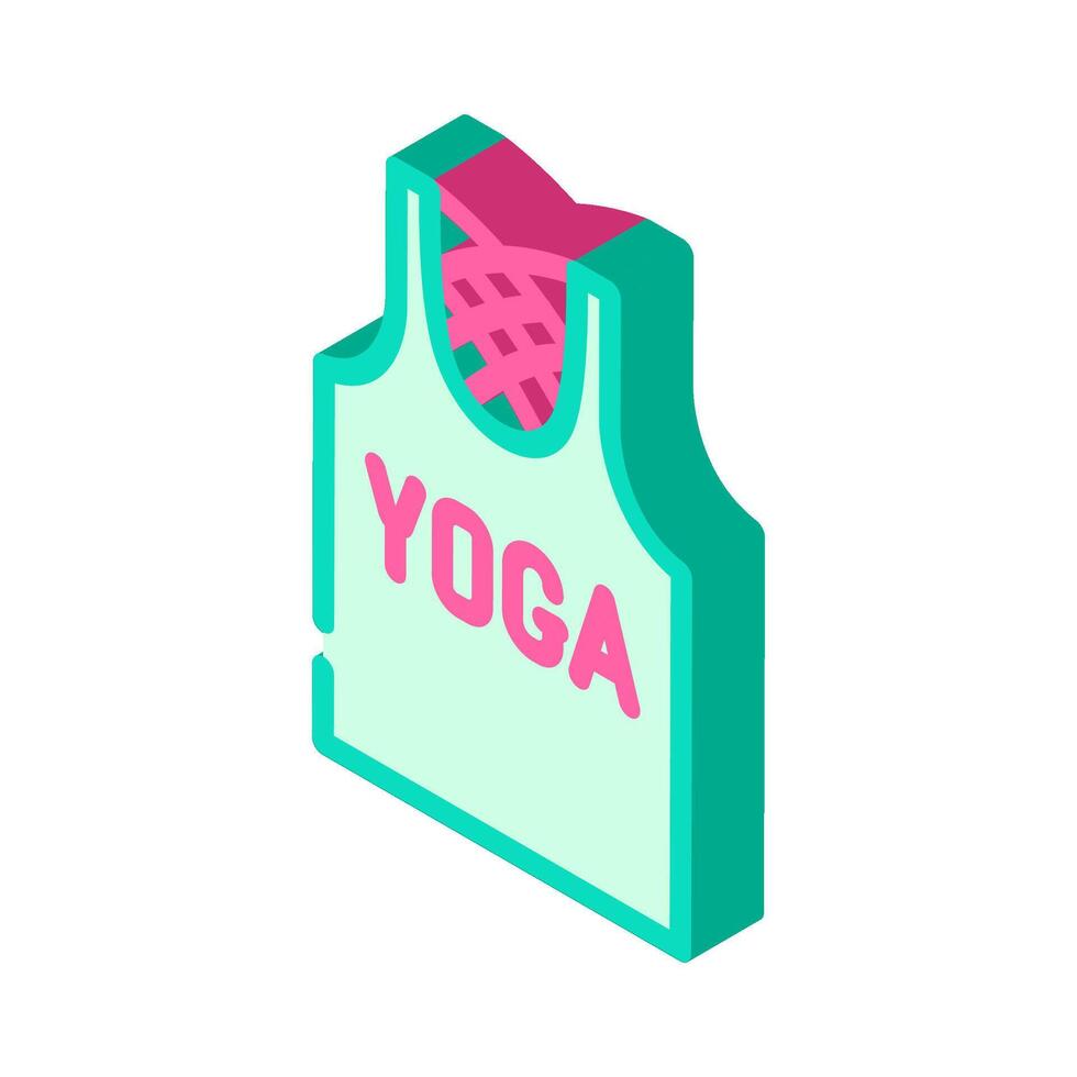 yoga Haut Vêtements isométrique icône illustration vecteur