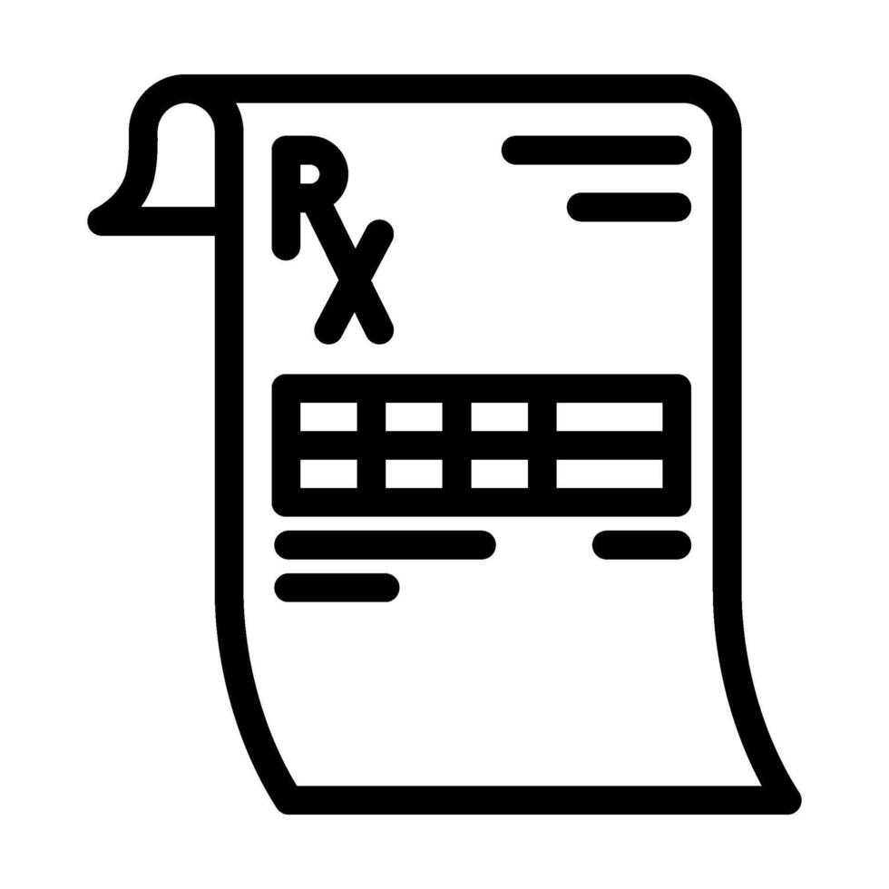 ordonnance drogues médicaments ligne icône illustration vecteur