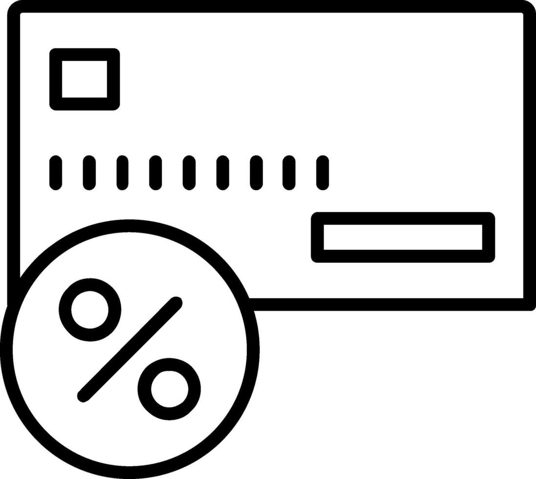 remise carte ligne icône vecteur