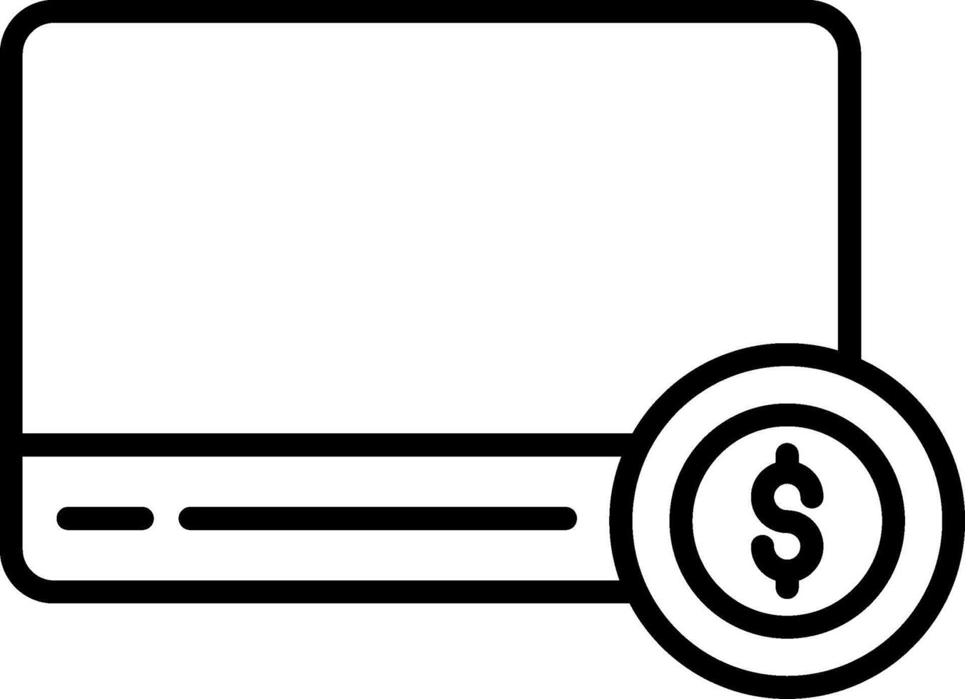 icône de ligne de contenu payant vecteur