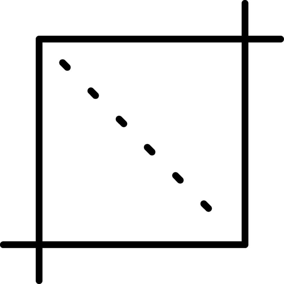 icône de la ligne de recadrage vecteur