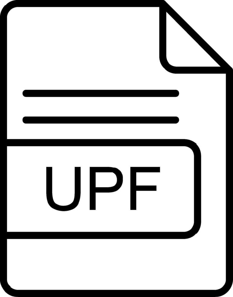 upf fichier format ligne icône vecteur
