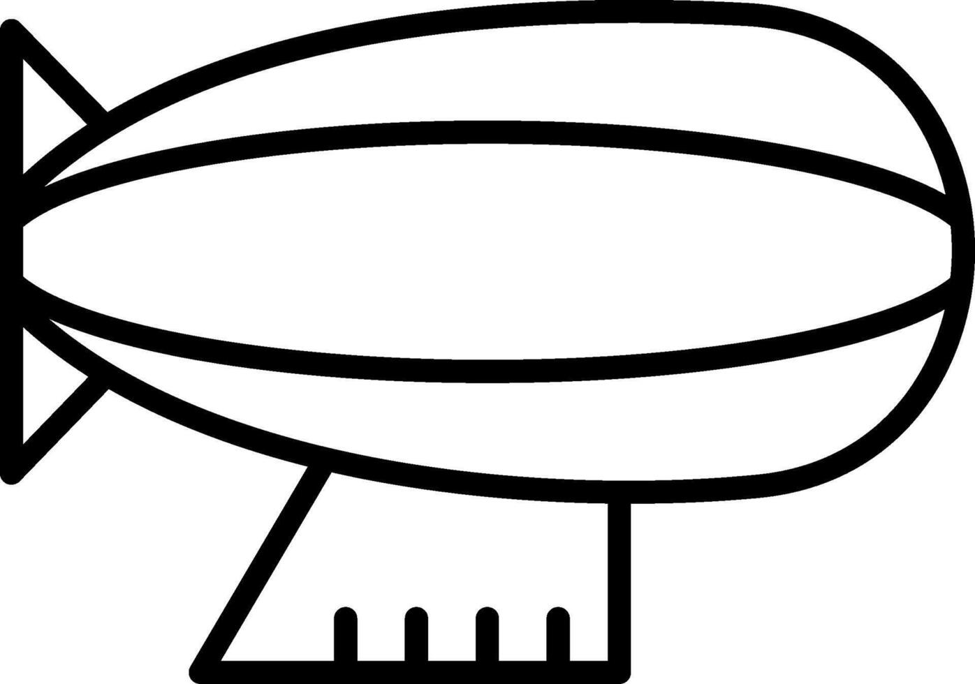 icône de ligne de zeppelin vecteur