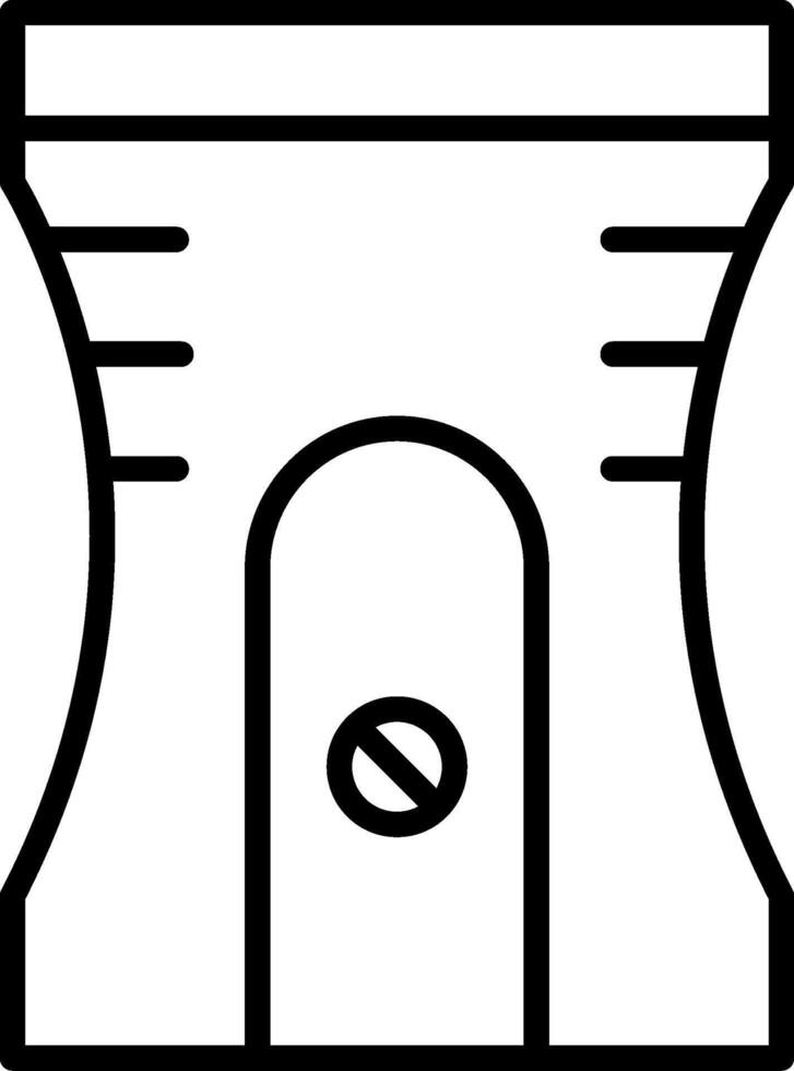icône de ligne de taille-crayon vecteur