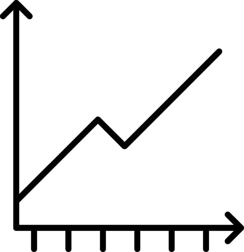 icône de ligne graphique vecteur