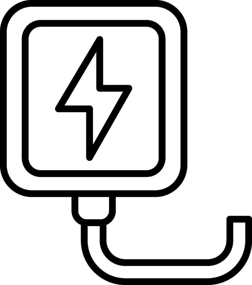 icône de ligne de chargeur sans fil vecteur