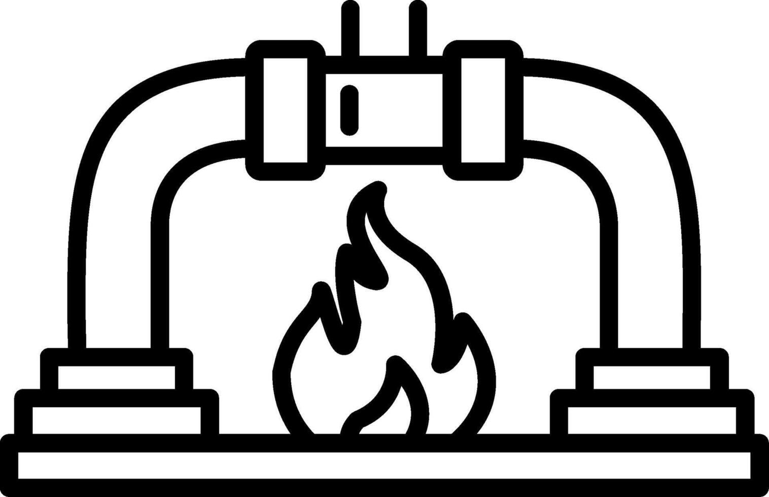 gaz pipeline ligne icône vecteur