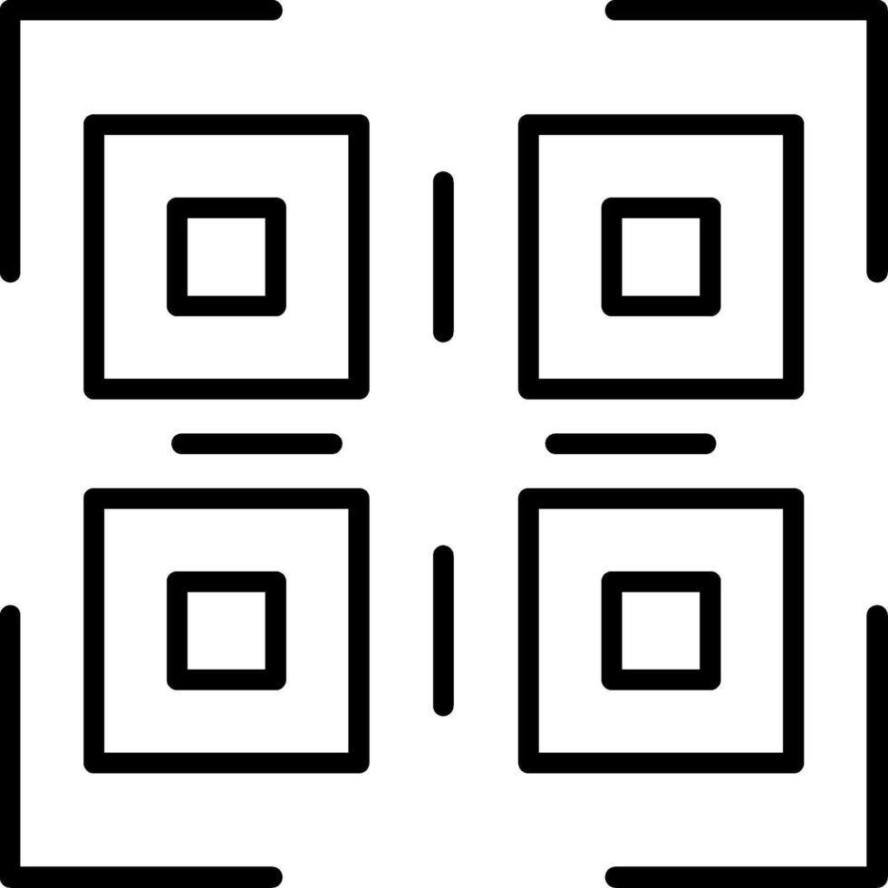 icône de ligne de code qr vecteur