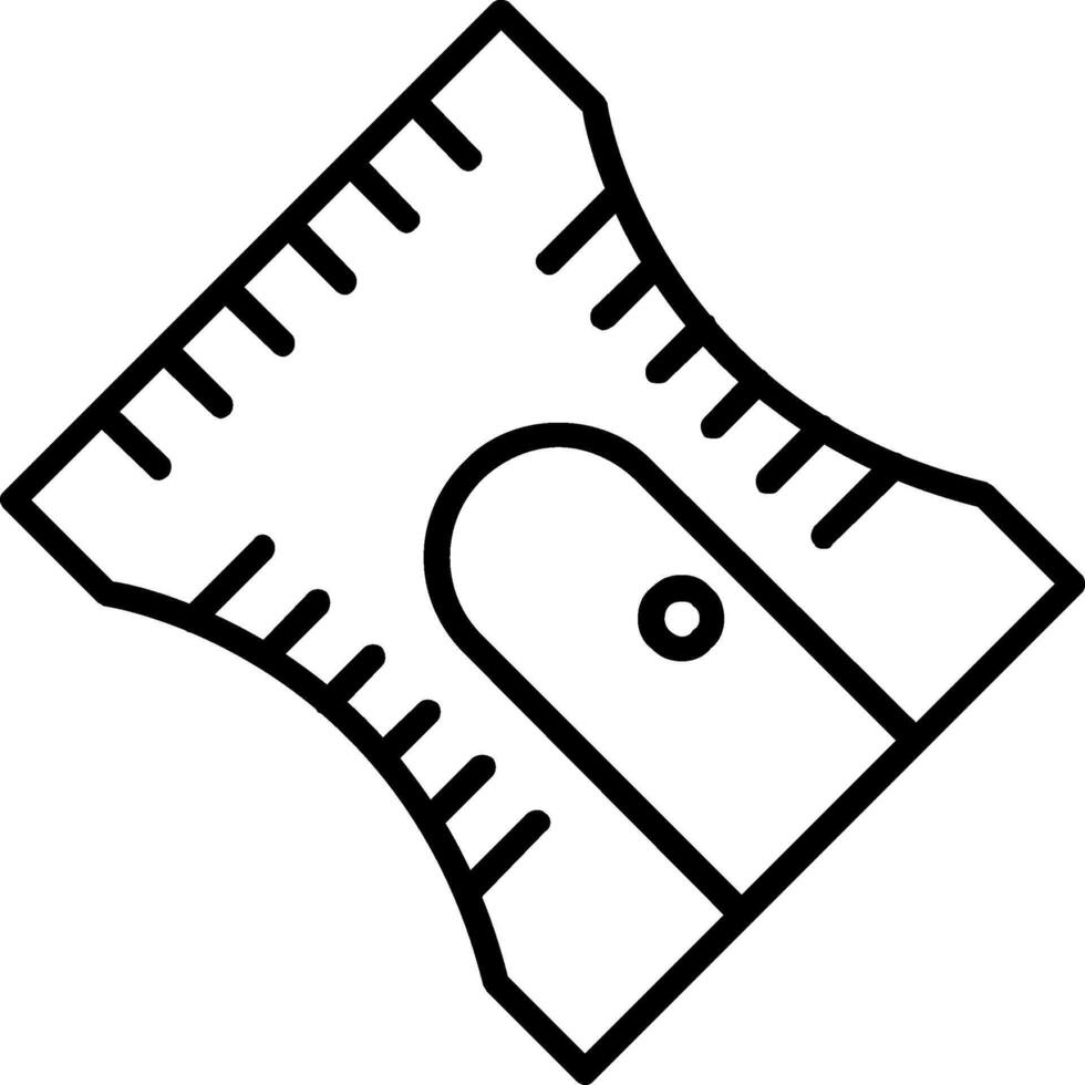 icône de ligne de taille-crayon vecteur
