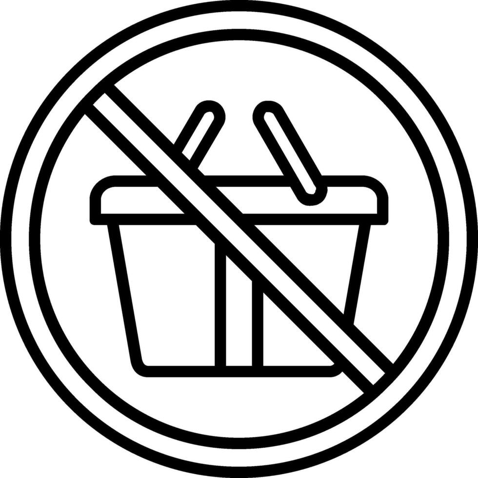 interdit signe ligne icône vecteur