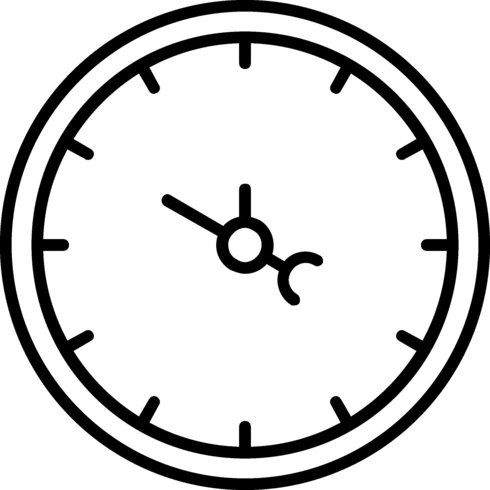 icône de ligne d'horloge vecteur