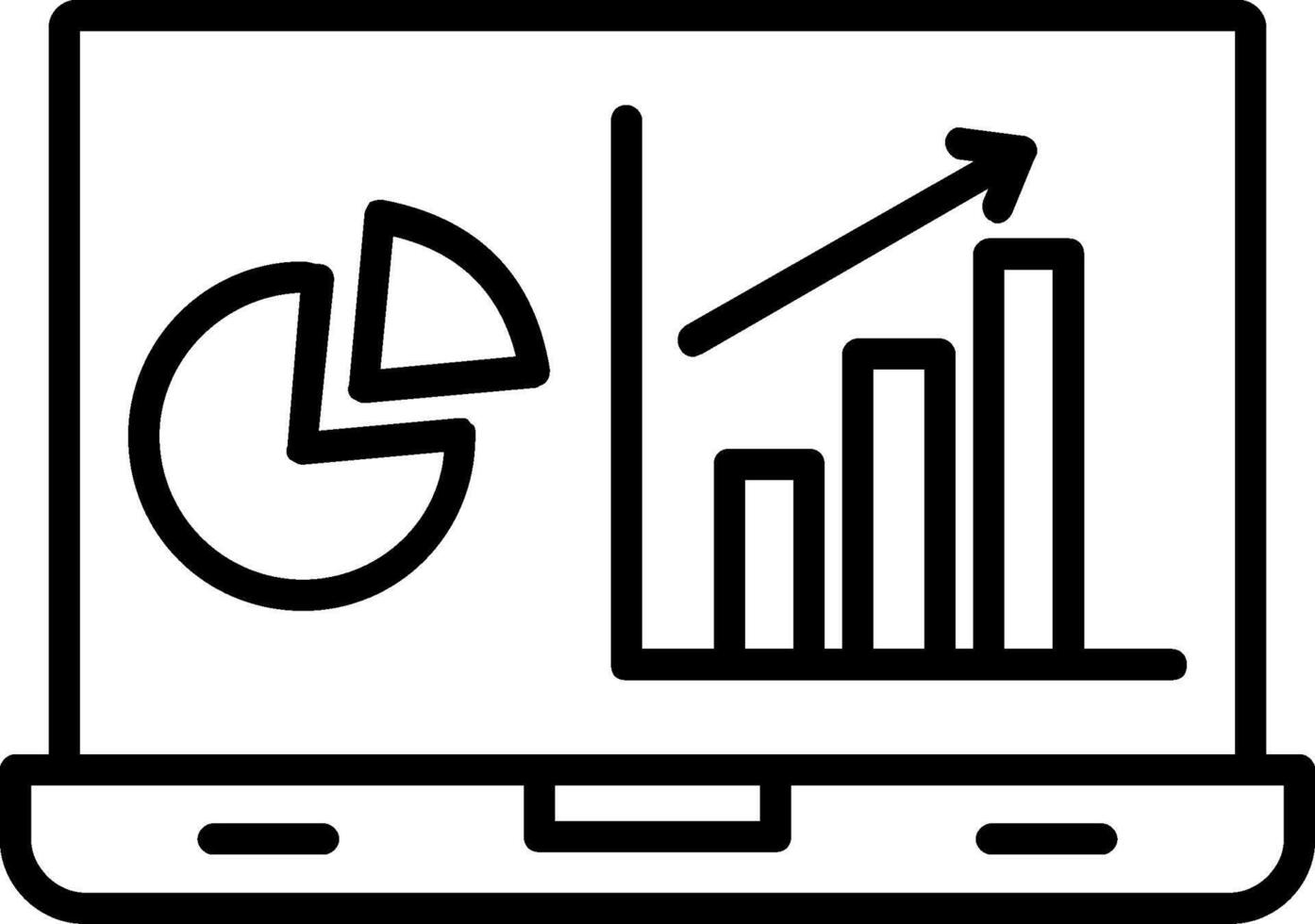 icône de ligne d'analyse vecteur