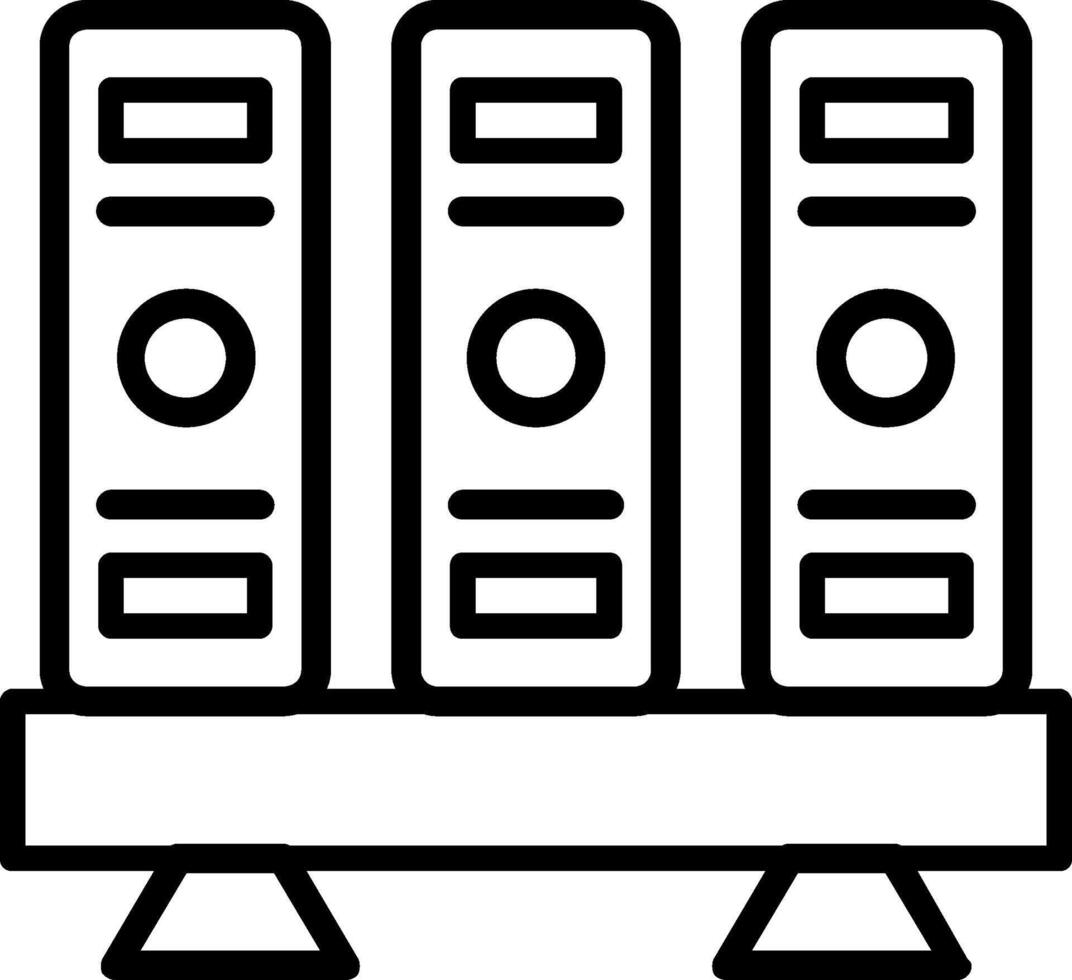 icône de ligne de dossier vecteur