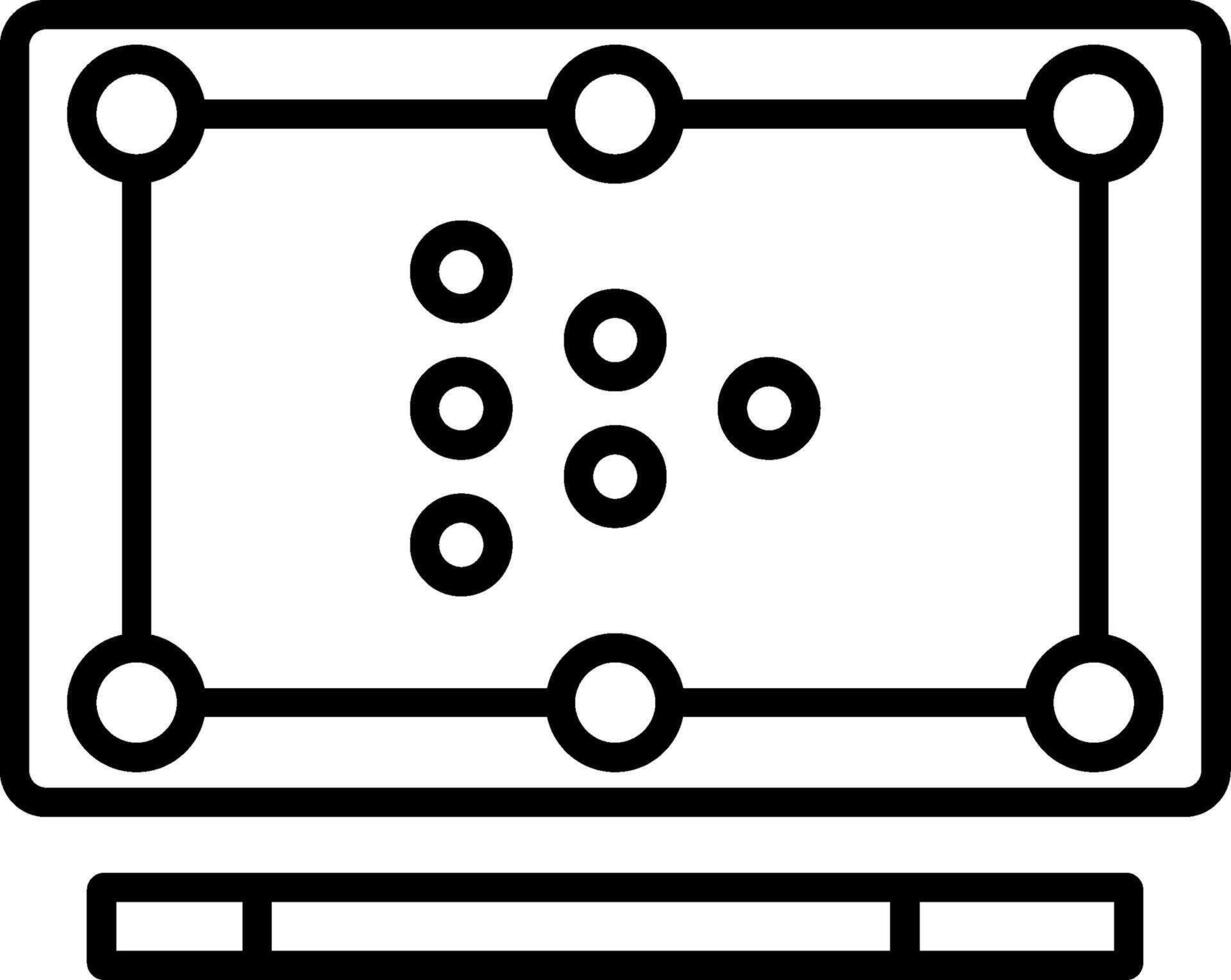 icône de ligne de billard vecteur