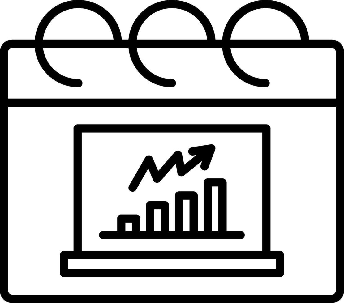 icône de ligne de calendrier vecteur