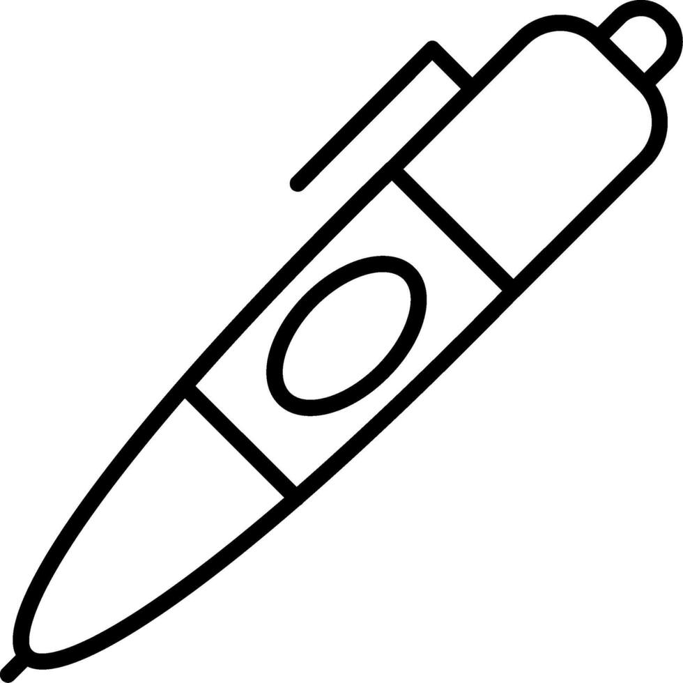 icône de ligne de stylo vecteur
