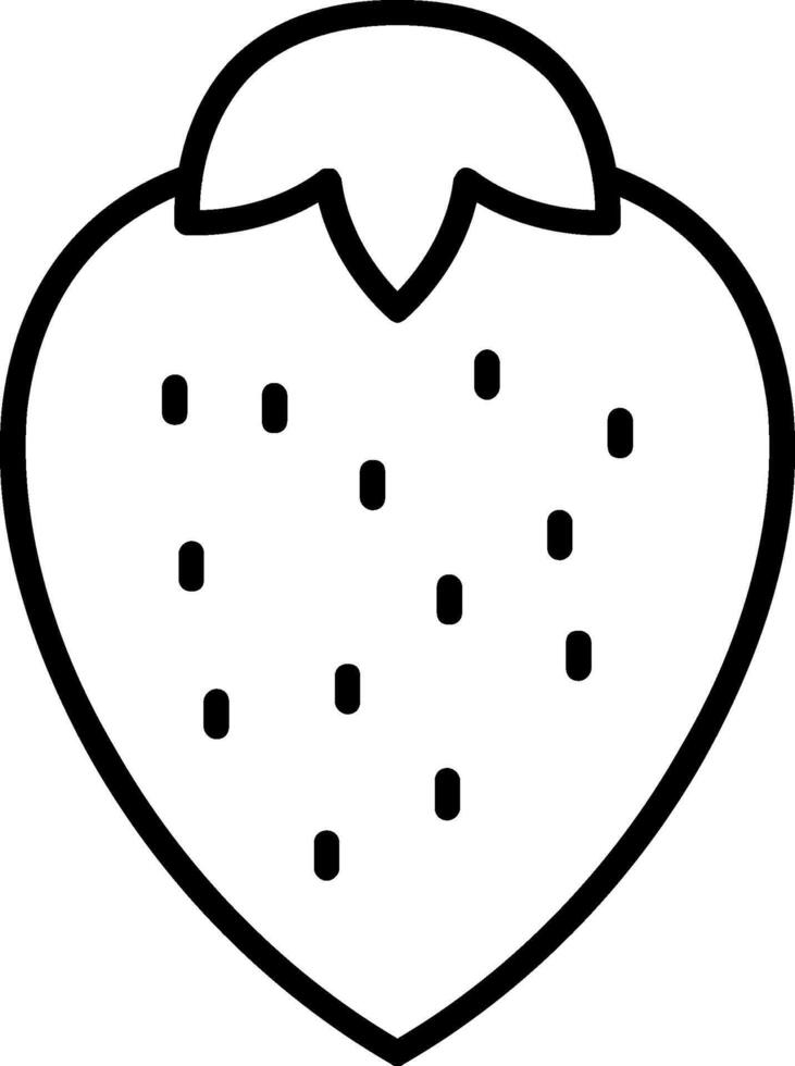 icône de ligne de fraises vecteur