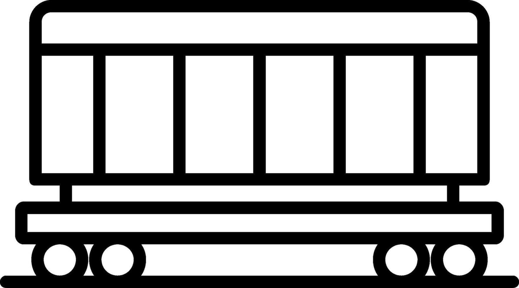 cargaison train icône de ligne vecteur