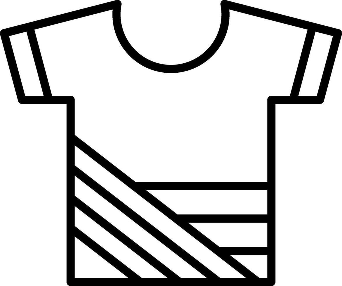 icône de ligne de chemise vecteur