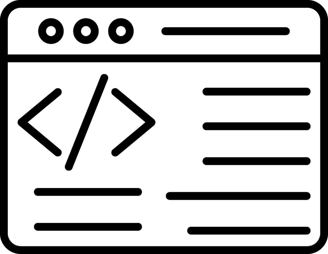 icône de la ligne de programmation vecteur