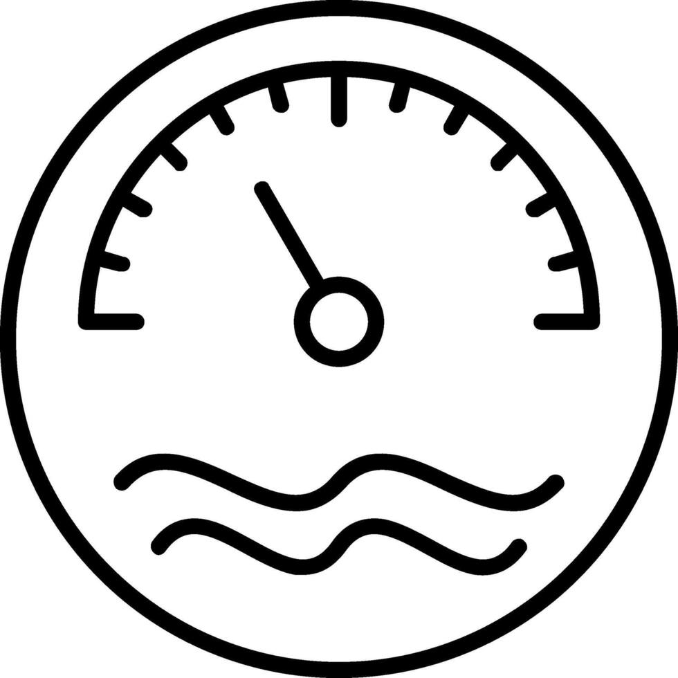 icône de ligne de thermomètre vecteur