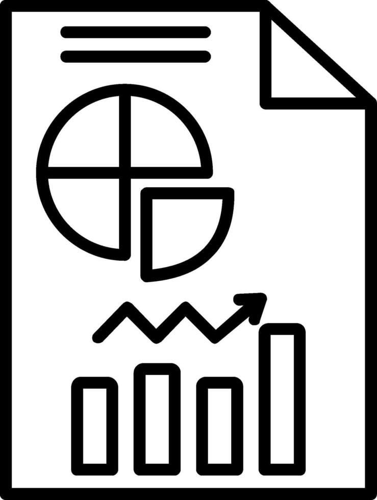 icône de ligne d'analyse vecteur