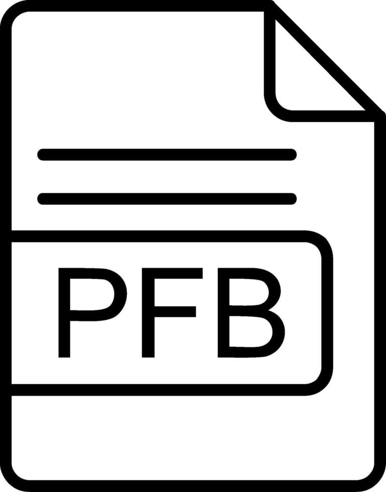 pfb fichier format ligne icône vecteur