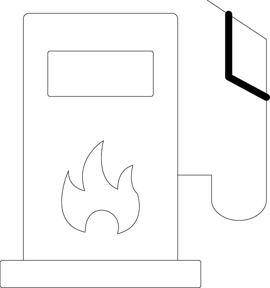 icône de ligne de station-service vecteur