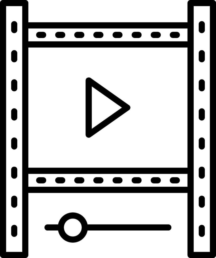 icône de ligne de bobine vecteur