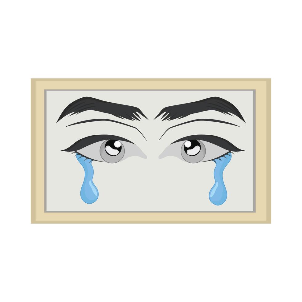 illustration de pleurs œil vecteur